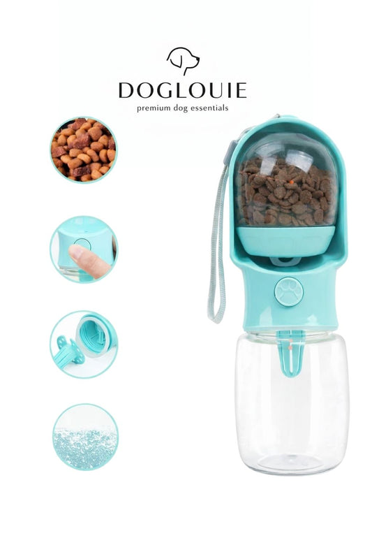 DogLouie®️ -Trink- & Futterflasche für unterwegs